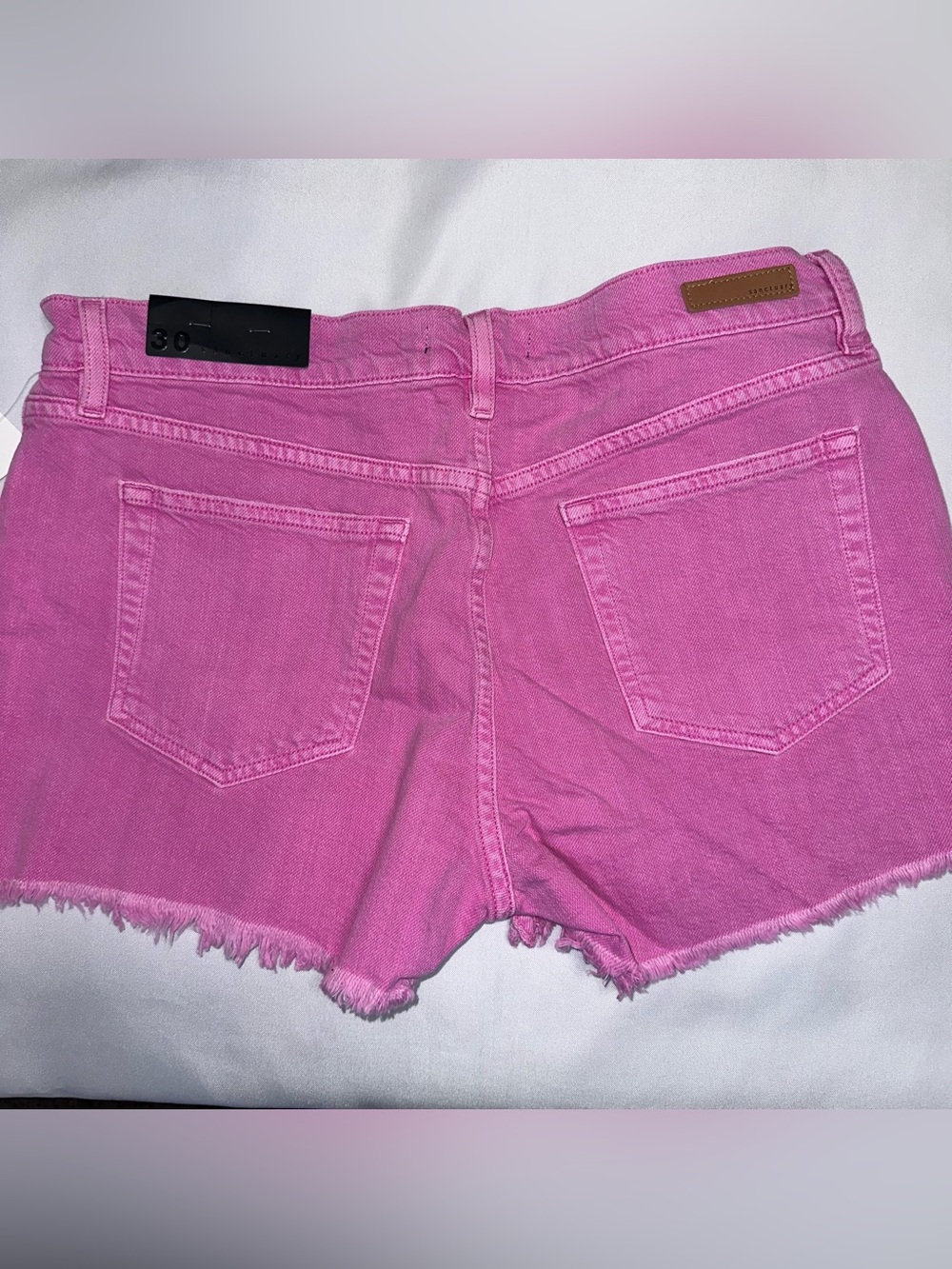 Sanctuary Denim shorts size 30 distressed Pink Wild Cherry Weekender shorts NWT - Picture 5 of 9